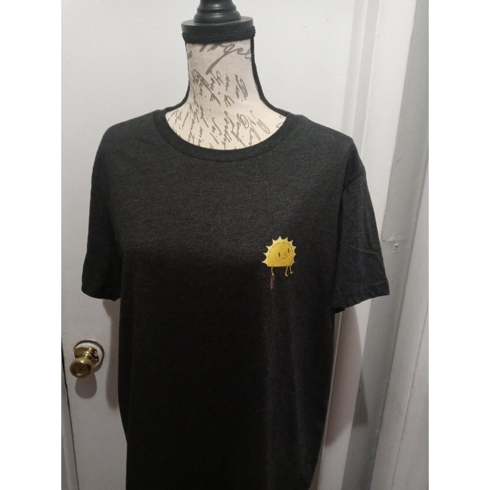 Pocketful of sunshine Juniors Charcoal Gray Graphic Tee - SHEIN CURVE  1XL